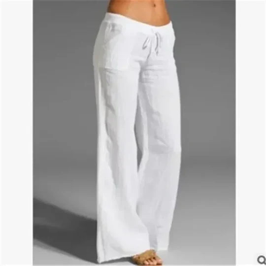 Valenzora | White linen trousers