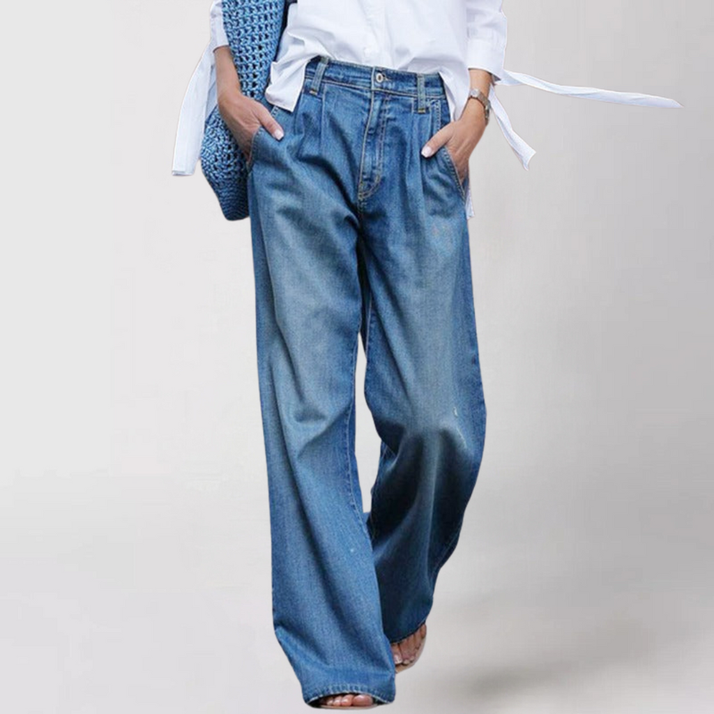 Valenzora | Damenjeans: High-waisted, lockere Denim-Jeans