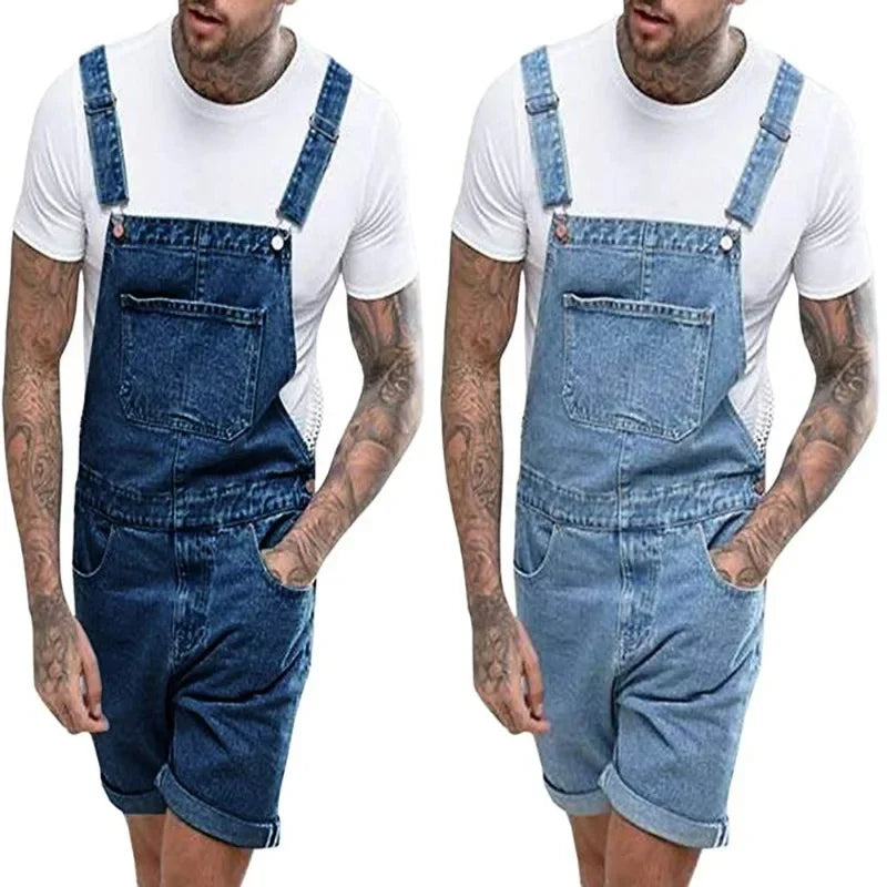 Valenzora | Lässiger Jeans-Jumpsuit mit verstellbaren Trägern und Taschen