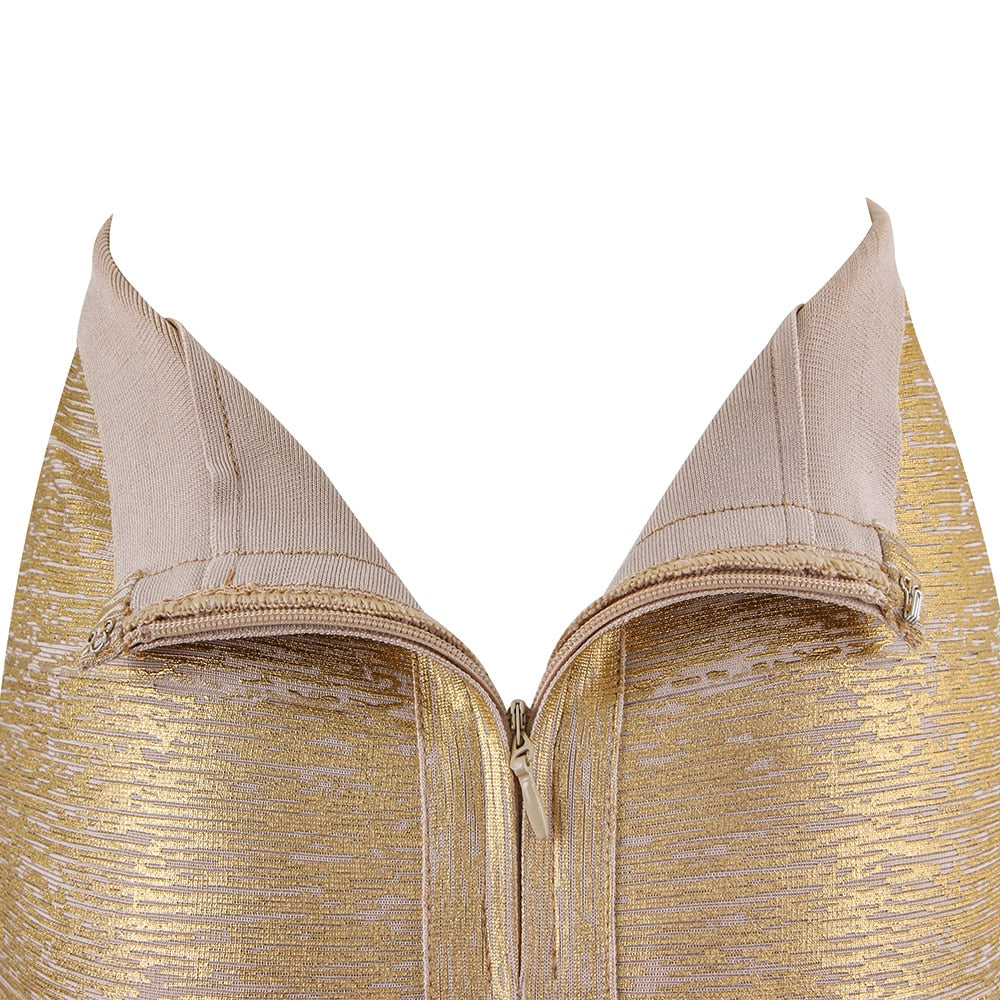 Valenzora | Glitter & Gold Pencil Skirt