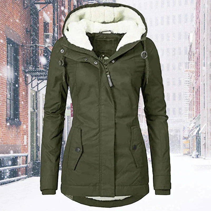Valenzora | Kapuze | Reißverschluss | Winterjacke | Damenjacke