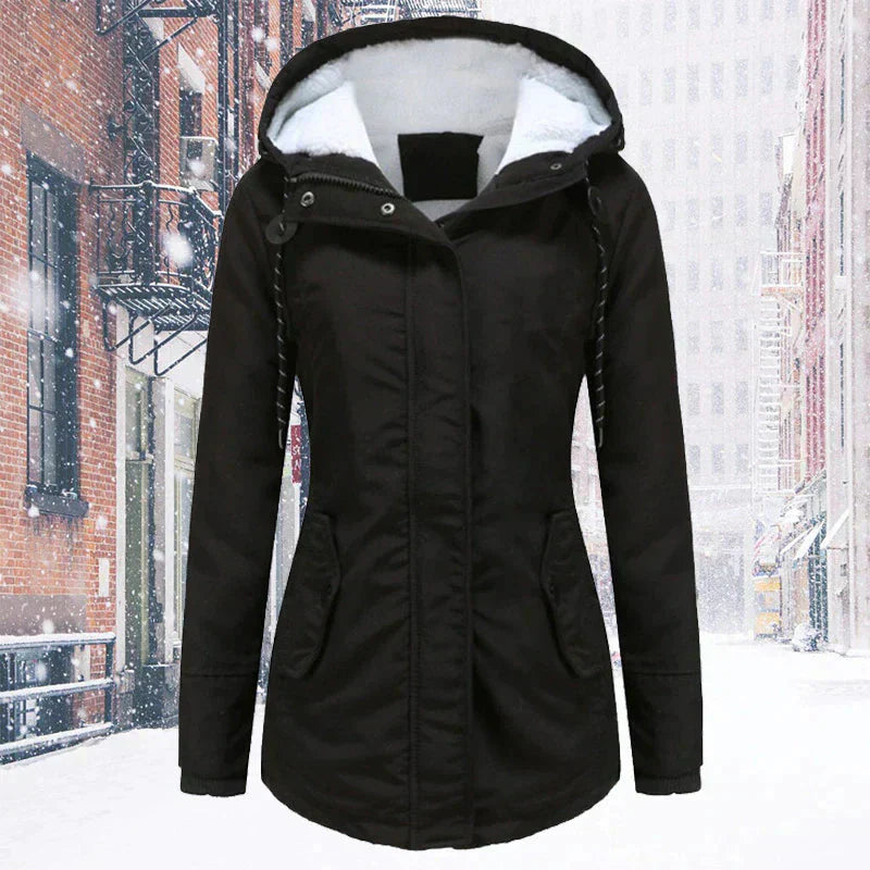 Valenzora | Kapuze | Reißverschluss | Winterjacke | Damenjacke