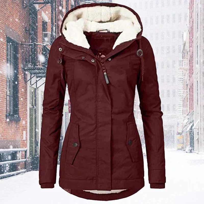Valenzora | Kapuze | Reißverschluss | Winterjacke | Damenjacke