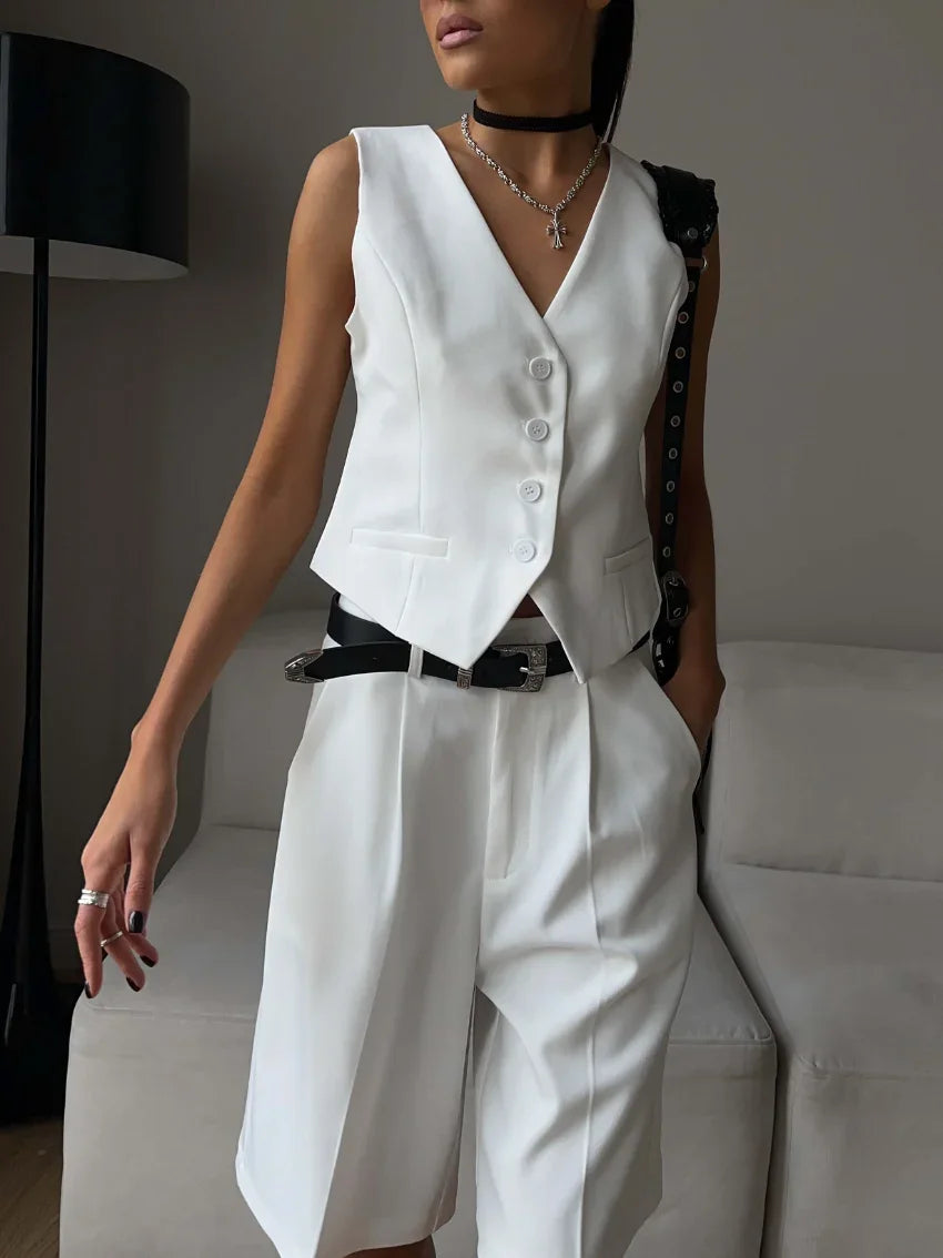 Lavelle™ - Summer Vest and Shorts Set