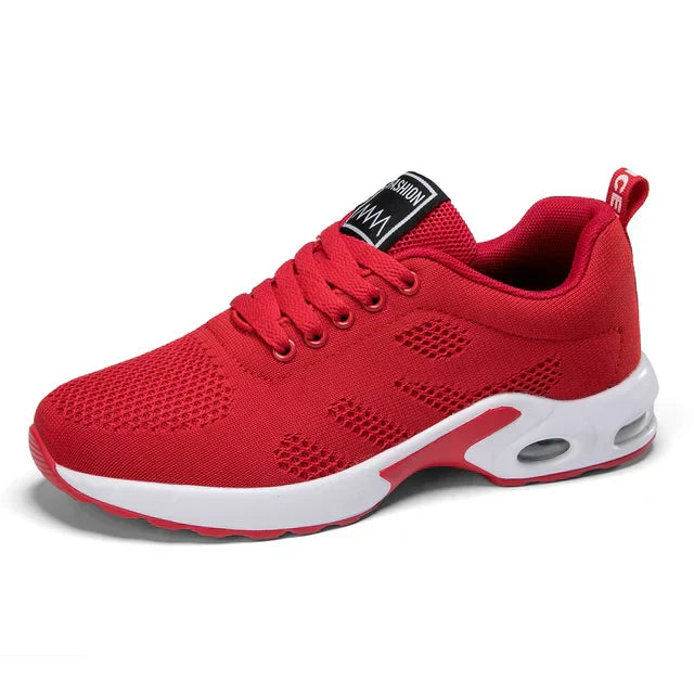Women's Breathable Lightweight White Running Shoes