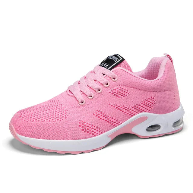 Women's Breathable Lightweight White Running Shoes