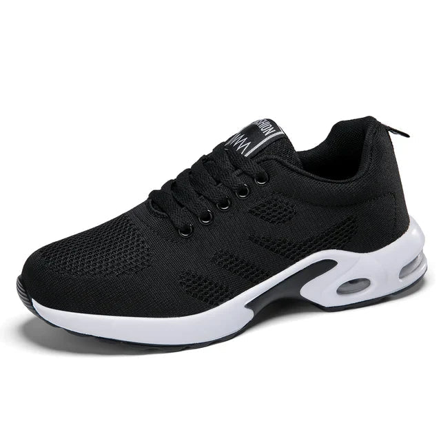 Women's Breathable Lightweight White Running Shoes