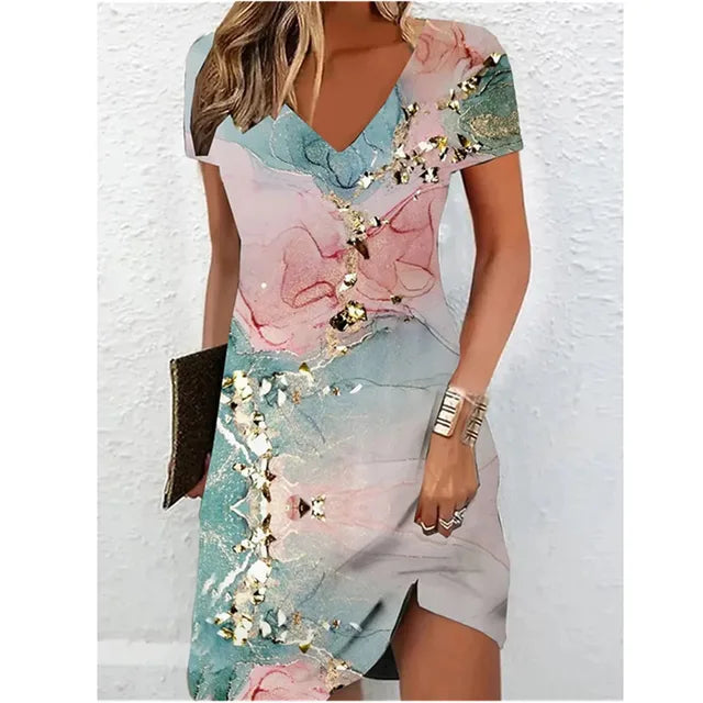 Valenzora | Beiges Glitzer-Cocktailkleid