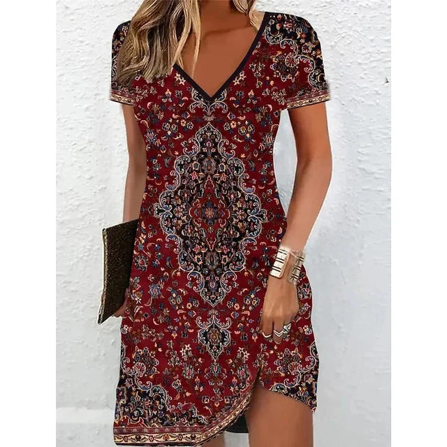 Valenzora | Beiges Glitzer-Cocktailkleid