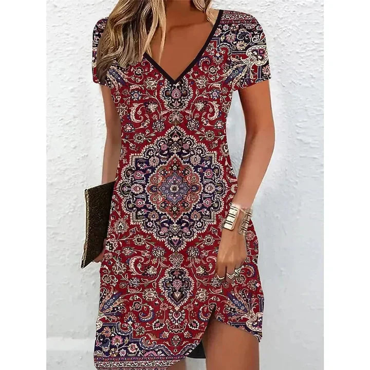 Valenzora | Beige glitter cocktail dress