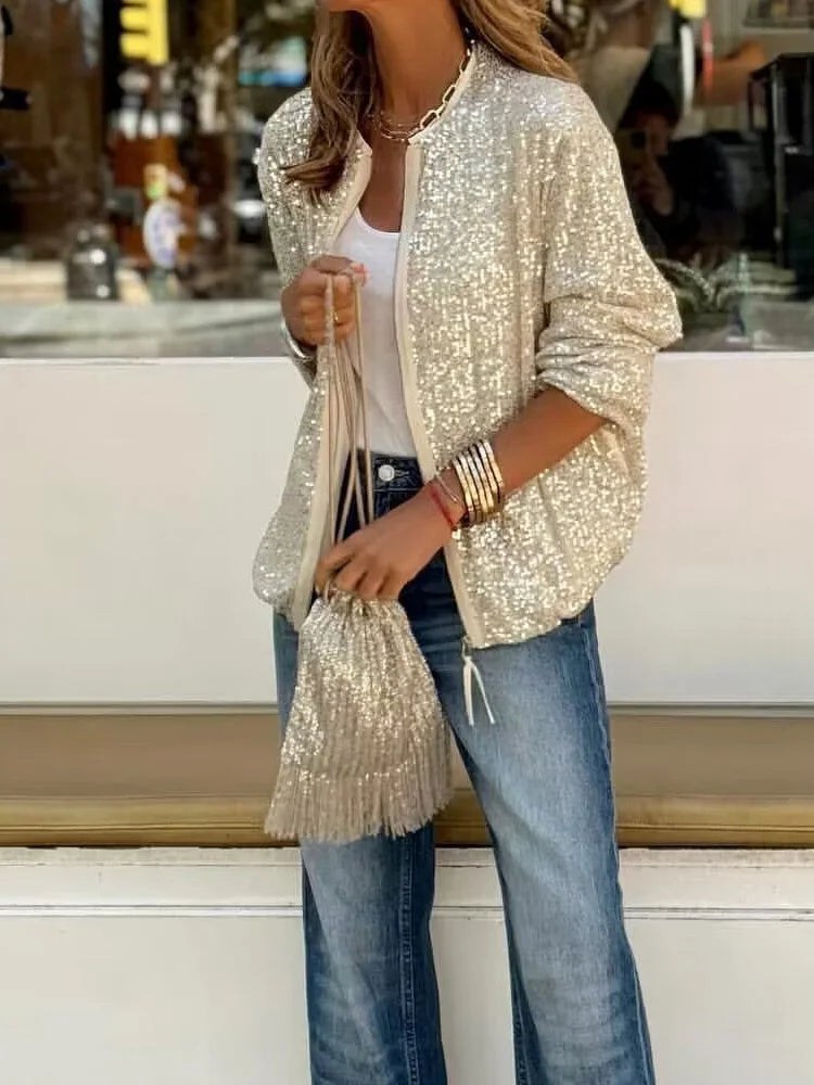 Valenzora | Sequin Loungewear Jacket for Women