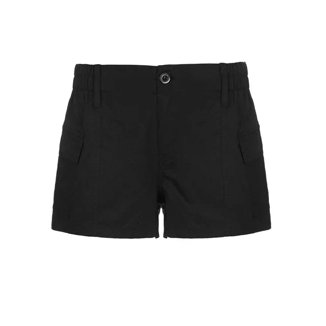Women's Vintage Low-Waisted Cargo Shorts