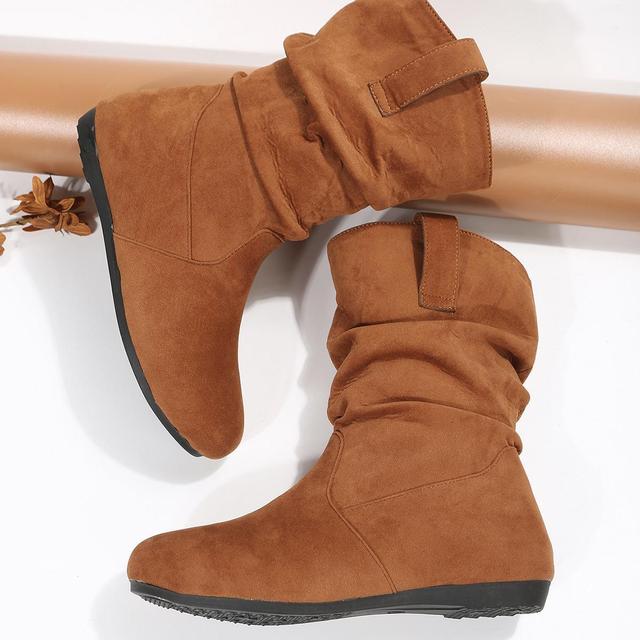 Valenzora | Plüschstiefel mit flachen Sohlen