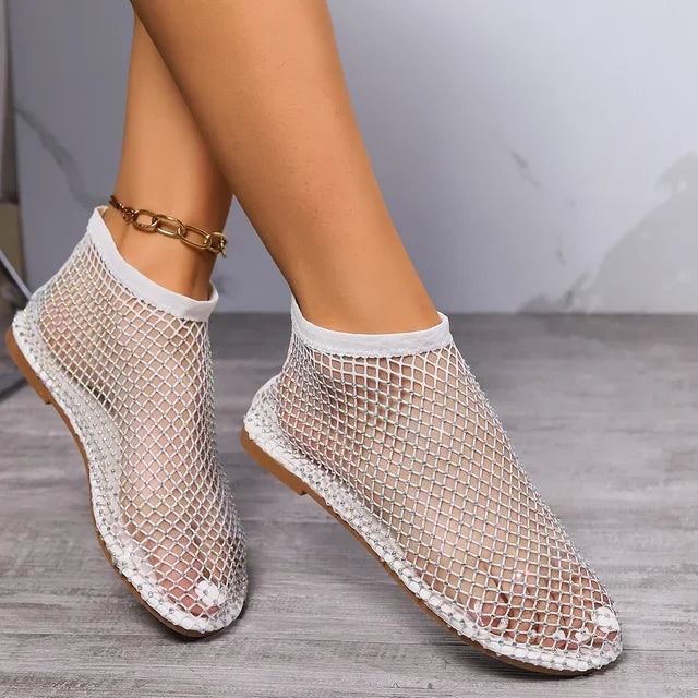 Valenzora | Mesh-Pantoffeln mit flachem Absatz