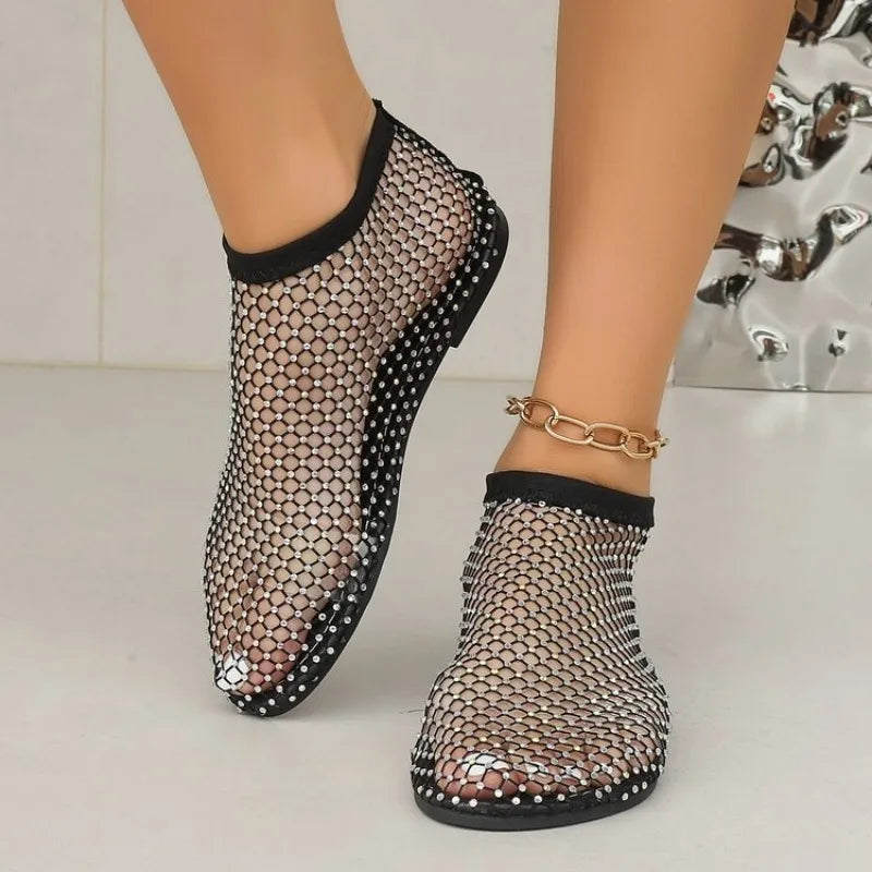 Valenzora | Mesh-Pantoffeln mit flachem Absatz