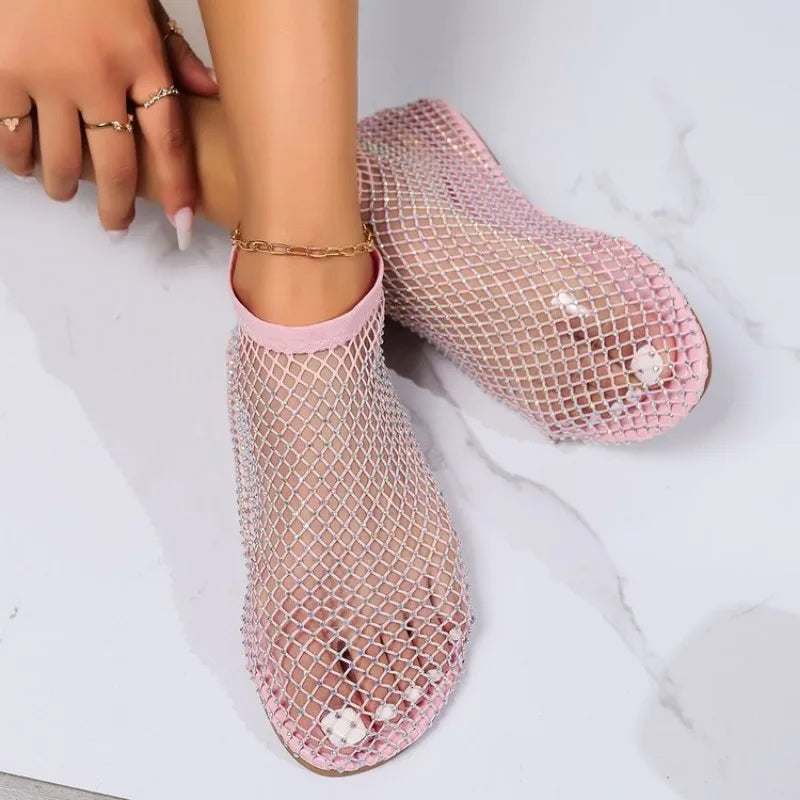 Valenzora | Mesh-Pantoffeln mit flachem Absatz