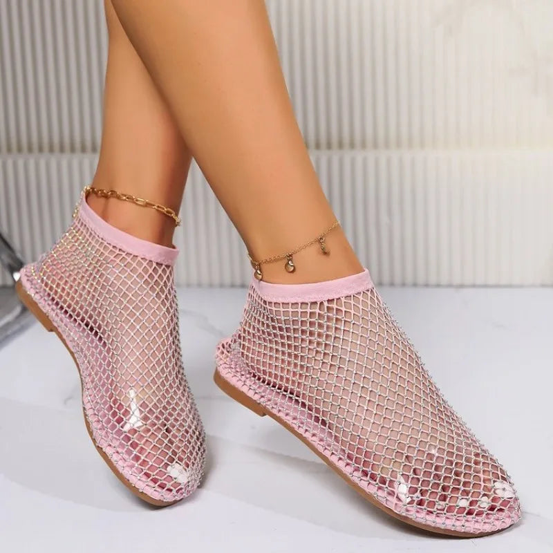 Valenzora | Mesh-Pantoffeln mit flachem Absatz