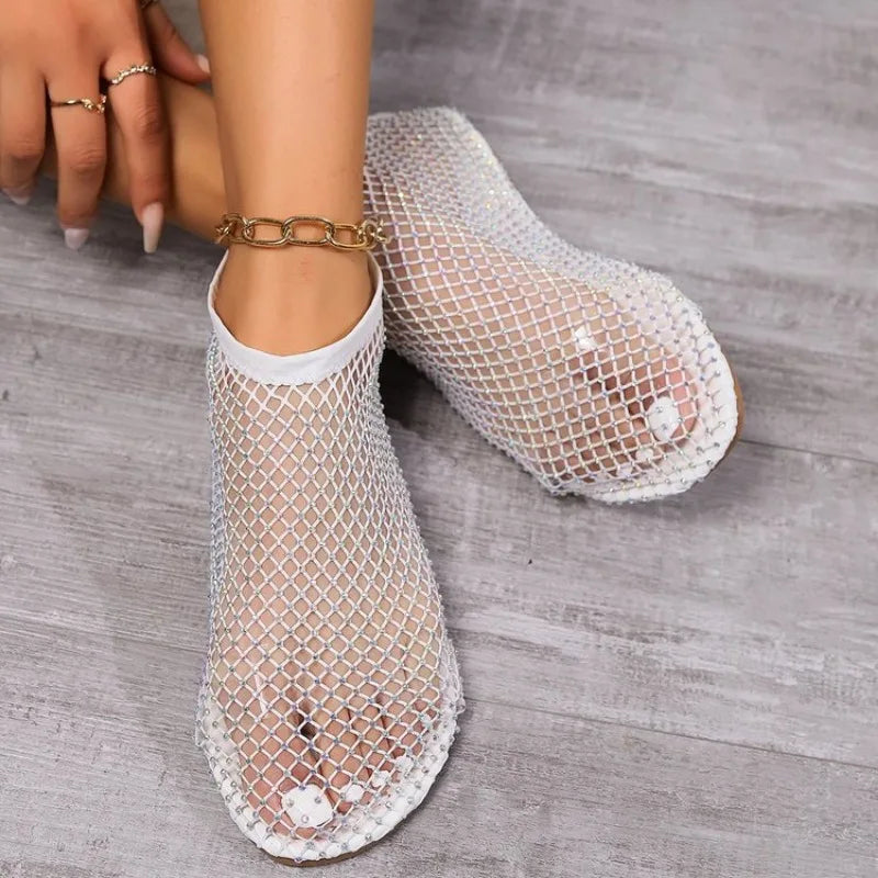 Valenzora | Mesh-Pantoffeln mit flachem Absatz