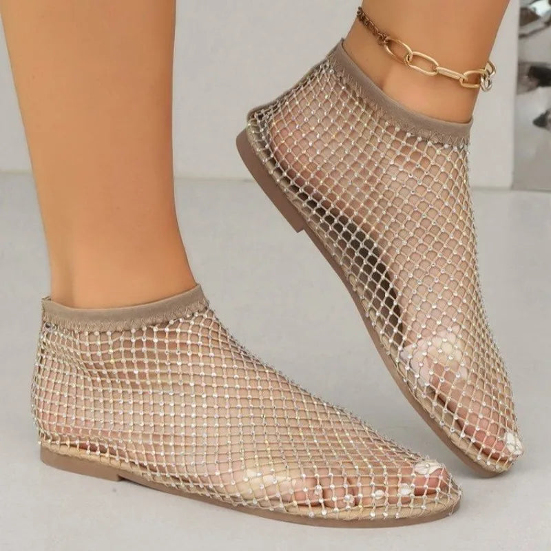 Valenzora | Mesh-Pantoffeln mit flachem Absatz