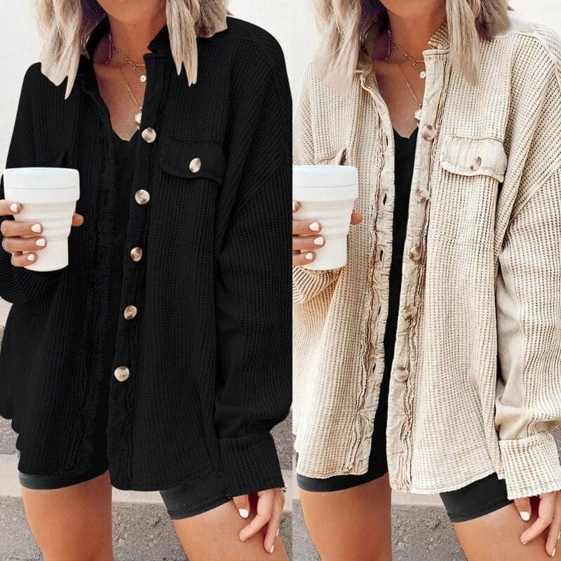 Valenzora | Fashionable corduroy jacket with buttons