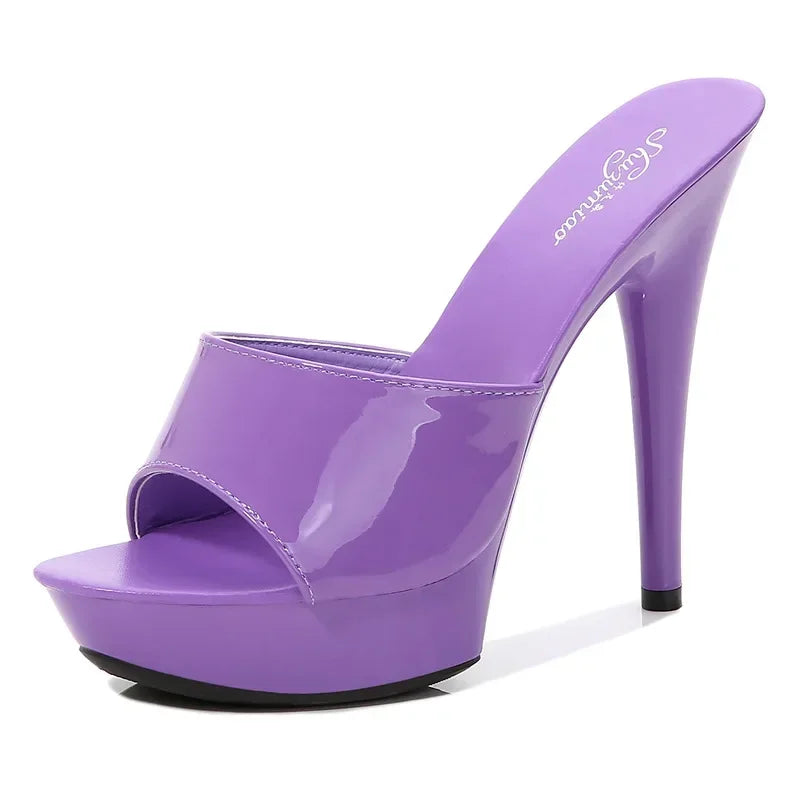 Valenzora | Patent leather high heel sandals
