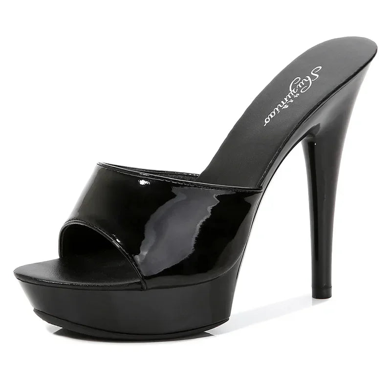 Valenzora | Patent leather high heel sandals