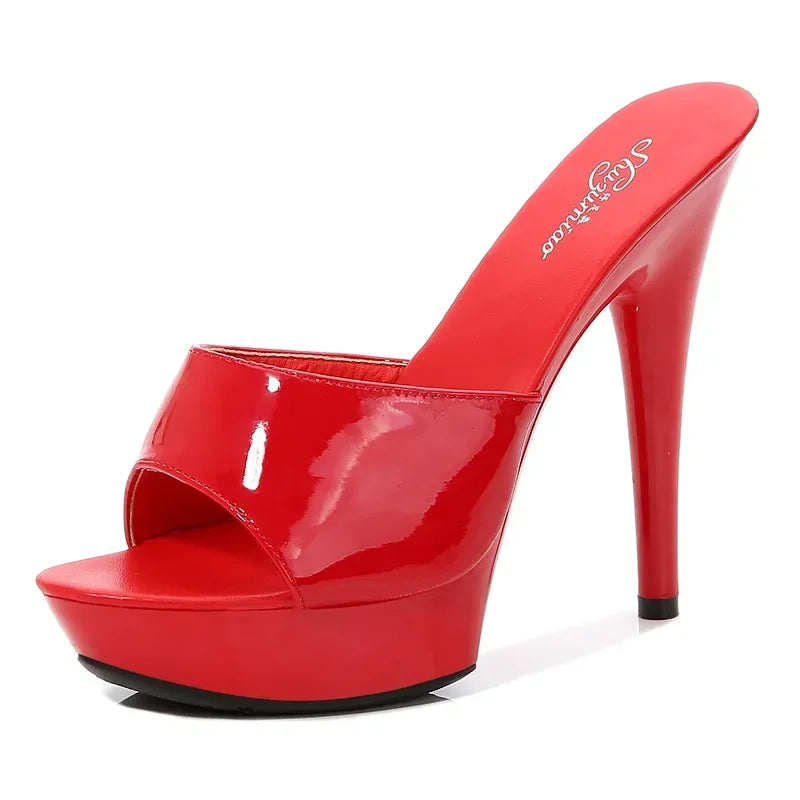 Valenzora | Patent leather high heel sandals