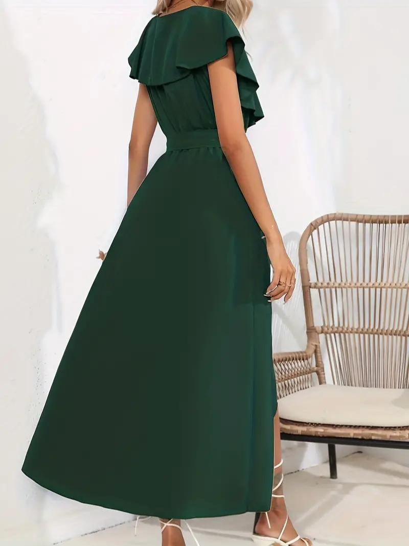 Valenzora | Fließendes, elegantes V-Ausschnitt-Kleid