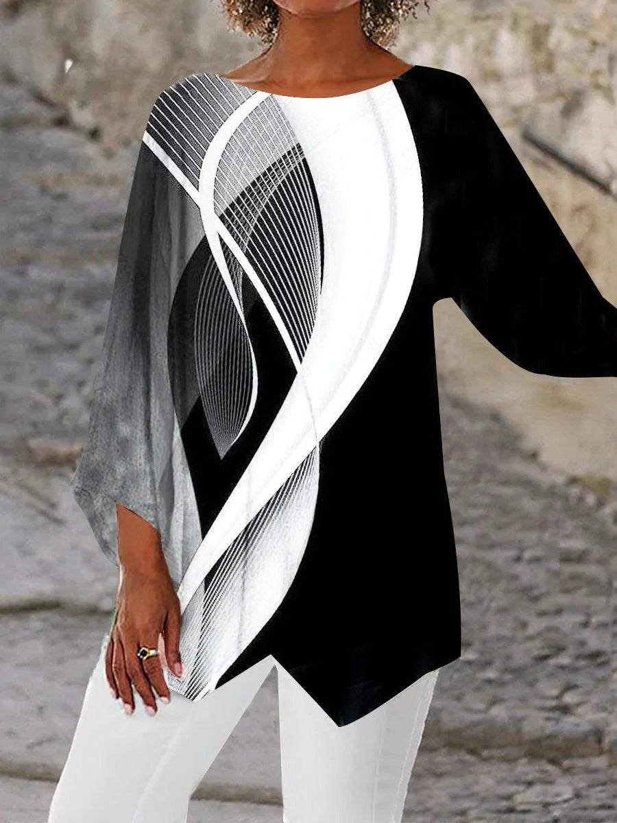 Valenzora | Modern geometric long-sleeved tunic