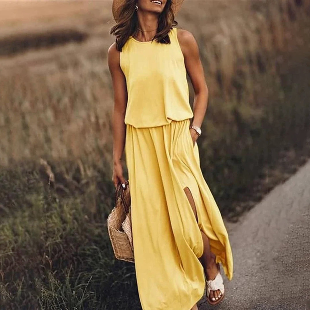 Valenzora - Lässiges Sommerkleid mit Schlitz