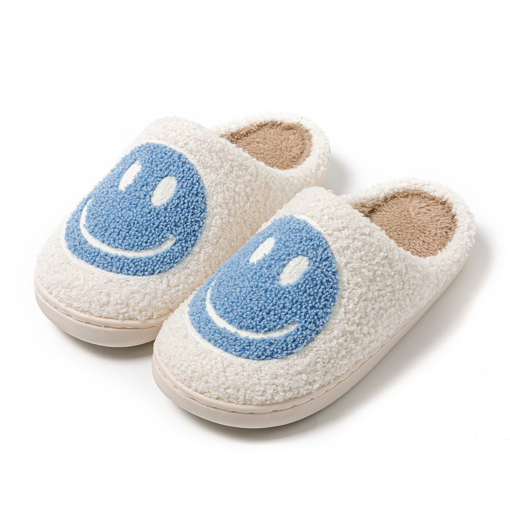 Valenzora Large Smiley Pattern Fur Slippers