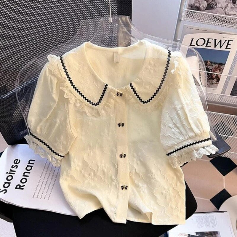Valenzora | Peter Pan Collar Shirt for Women