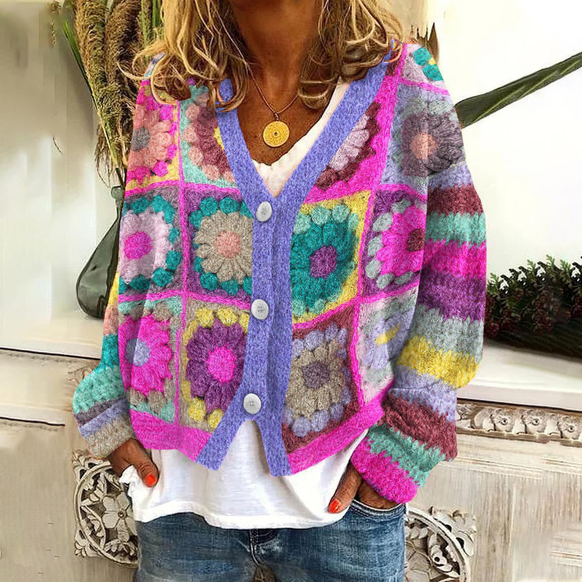 Valenzora - Women's cardigans with a unique print