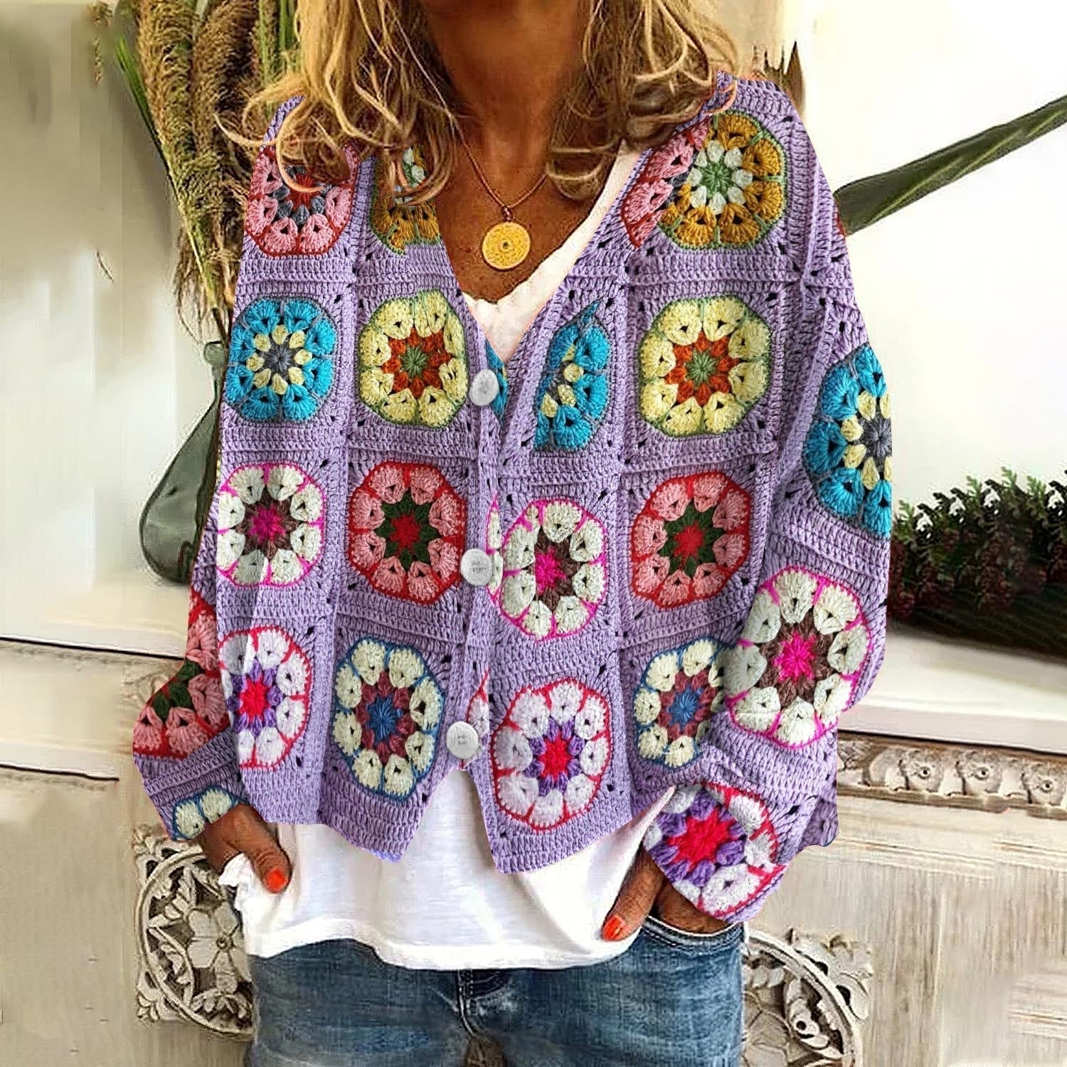 Valenzora - Women's cardigans with a unique print