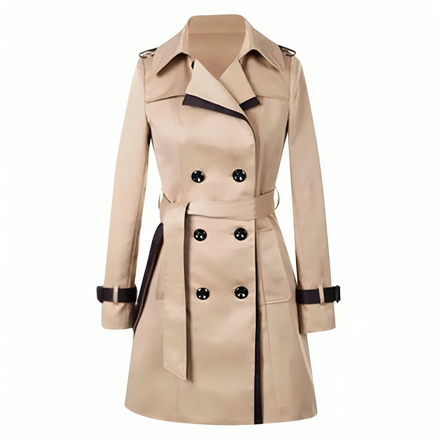 Valenzora | Eleganter zweireihiger Windbreaker-Trenchcoat