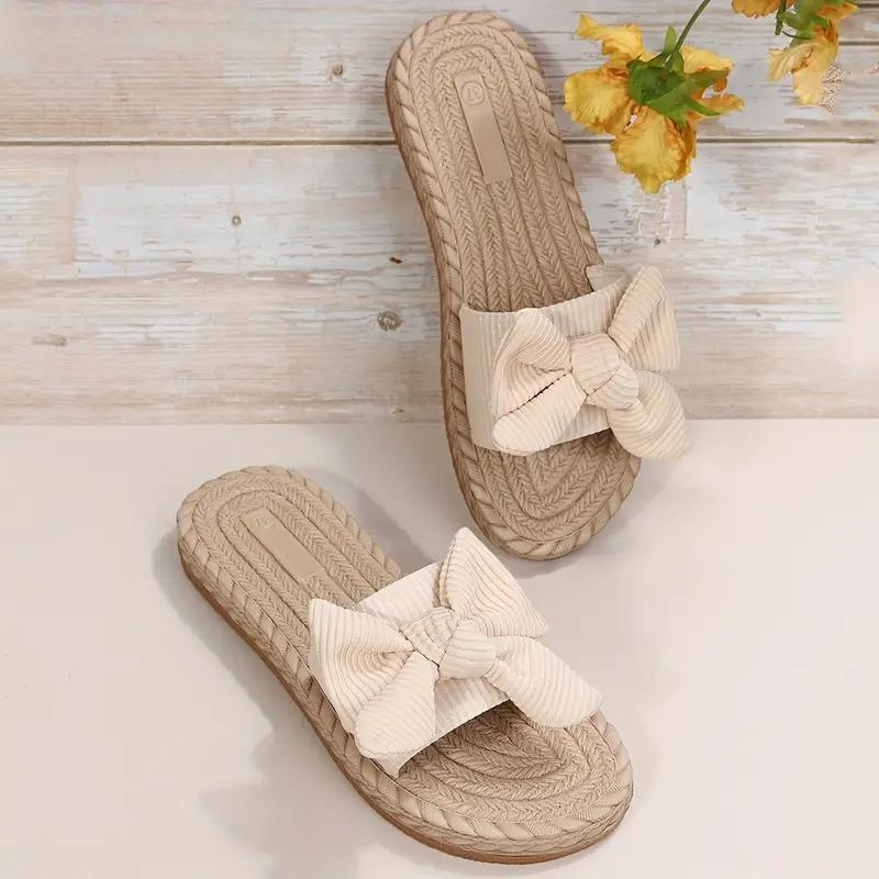Valenzora | Bowknot Slippers Flat Slip-On Sandals for Women