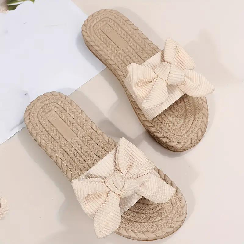 Valenzora | Bowknot Slippers Flat Slip-On Sandals for Women