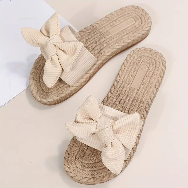 Valenzora | Bowknot Slippers Flat Slip-On Sandals for Women