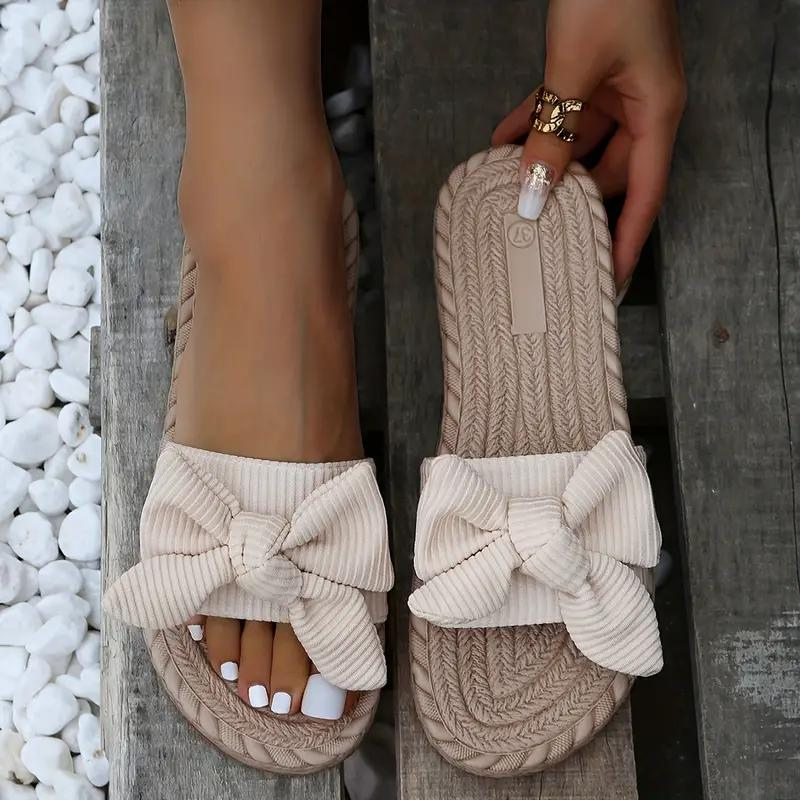 Valenzora | Bowknot Slippers Flat Slip-On Sandals for Women