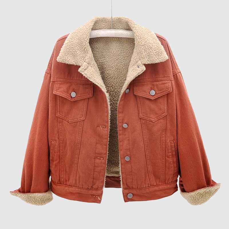 Valenzora | Stylish velvet denim jacket for women