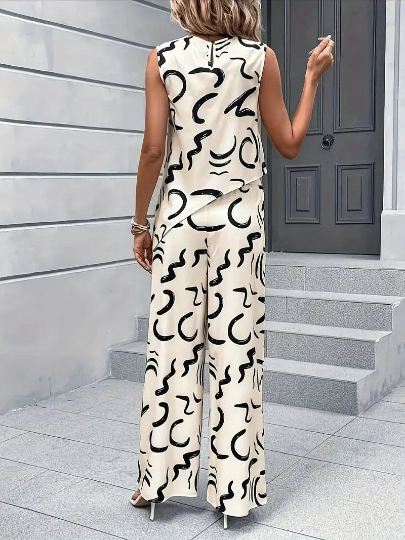 Valenzora | Wide Leg High Waist Set Matching Set Women's Clothing
