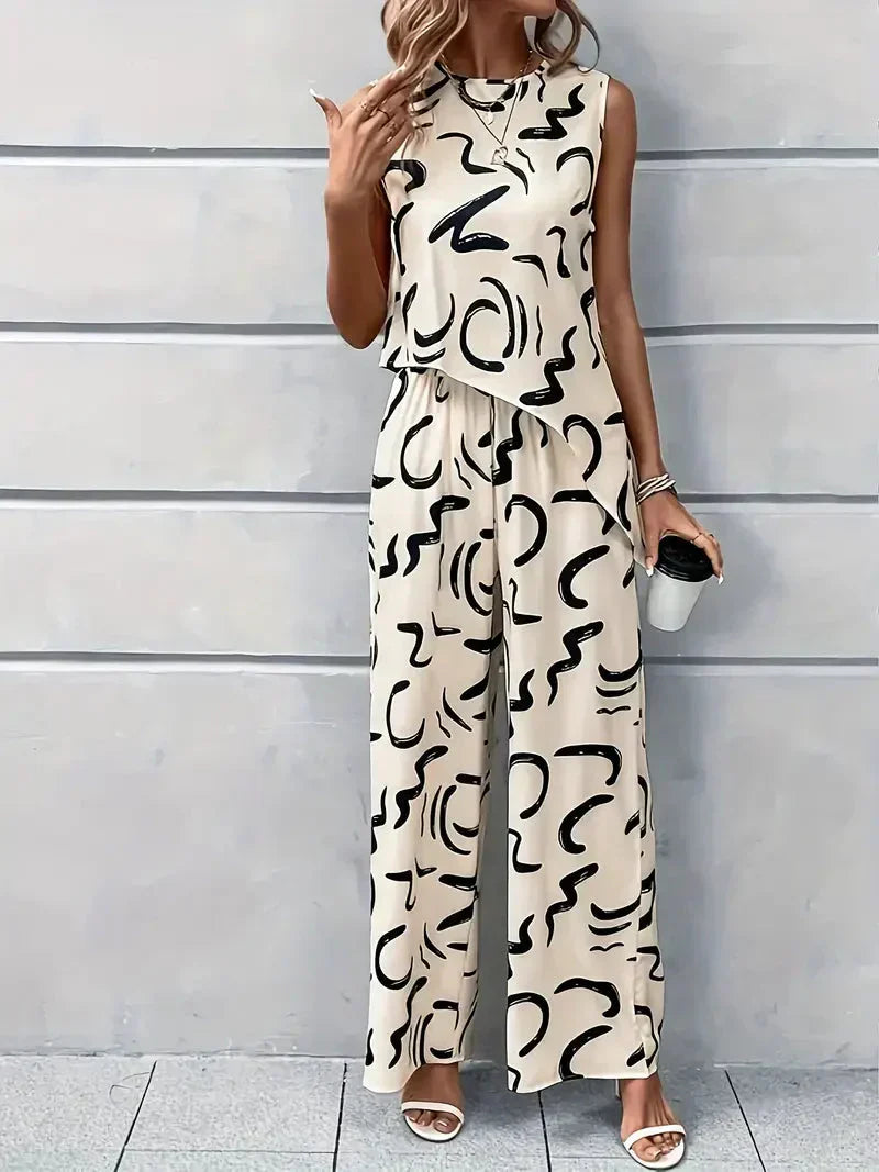 Valenzora | Wide Leg High Waist Set Matching Set Women's Clothing