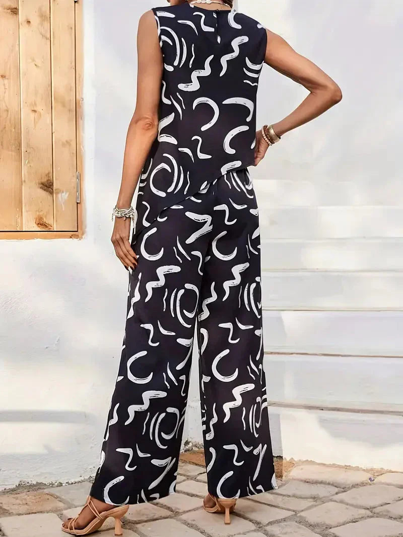 Valenzora | Wide Leg High Waist Set Matching Set Women's Clothing