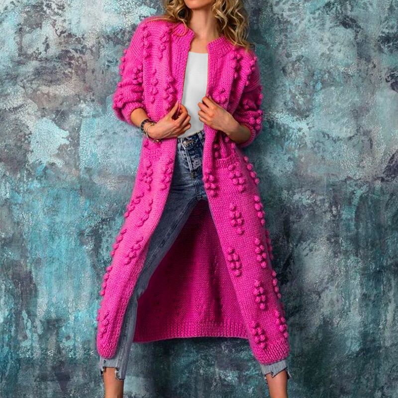 Valenzora Wave Long Knit Coat