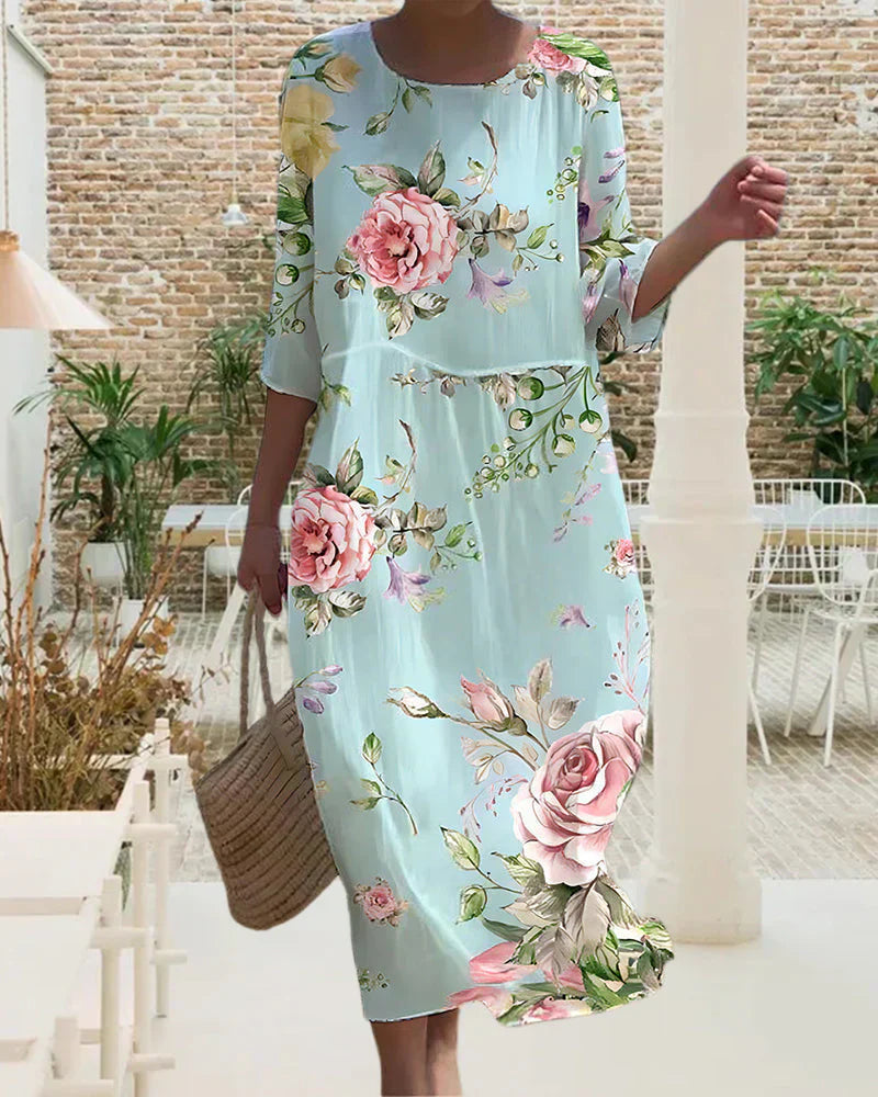 Valenzora | Casual dress with floral pattern