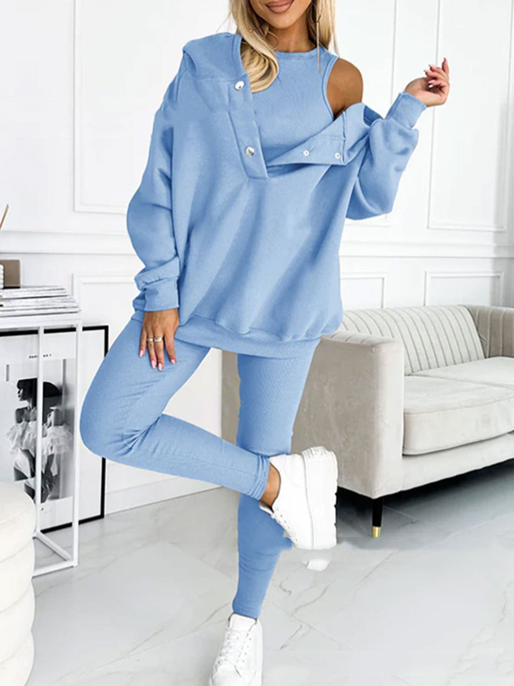 Valenzora | 3-Piece Women's Sports Set for Autumn and Winter