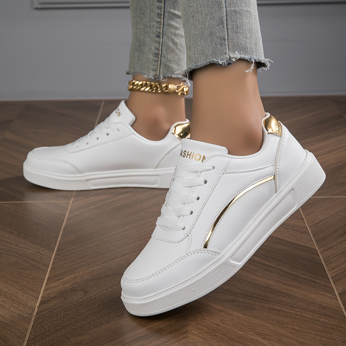 Valenzora | Einfarbige Damen-Sneaker mit weicher Sohle