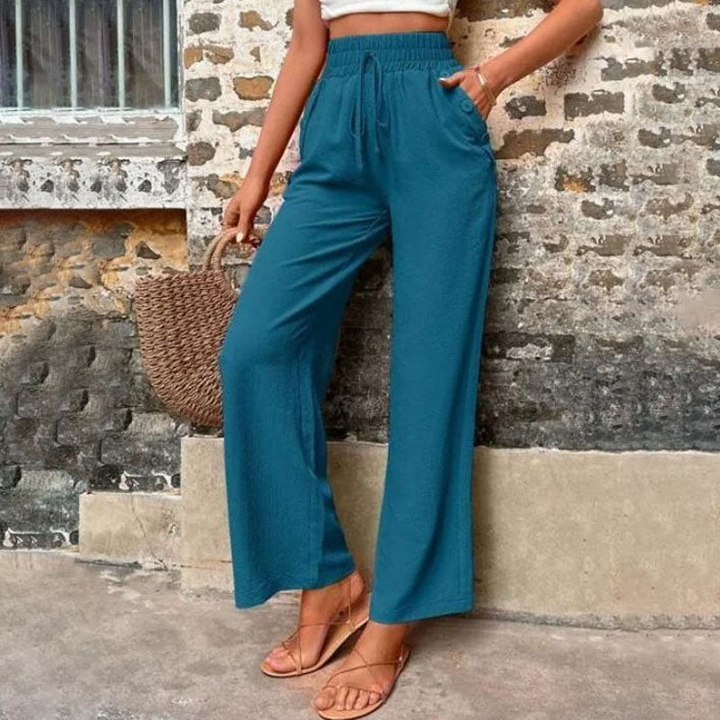 Valenzora | Colorful, airy summer trousers for women with wide legs
