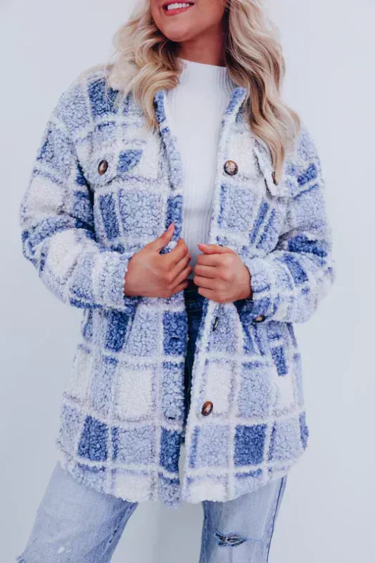 Polar fleece wool blanket jacket
