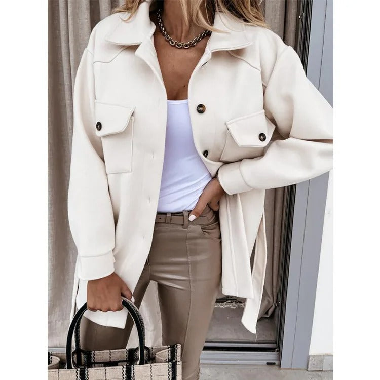 Valenzora | Summer jacket, lightweight wool, long jacket